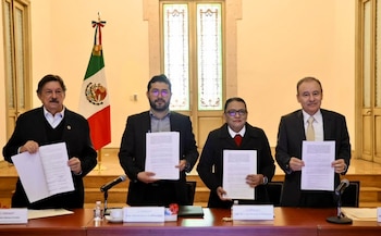 El gobernador Alfonso Durazo Montaño