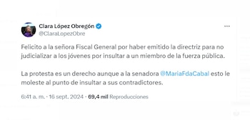 Clara López se pronunció sobre