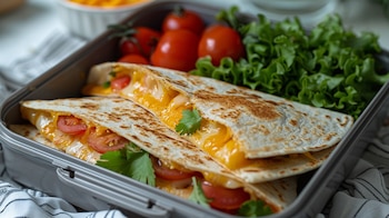 Plato infantil, cocina fácil, receta para niños, comida saludable, queso fundido, bocadillo rápido, merienda escolar. - (Imagen Ilustrativa Infobae)