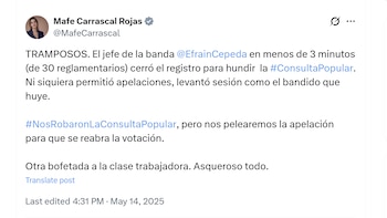 La representante María Fernanda Carrascal