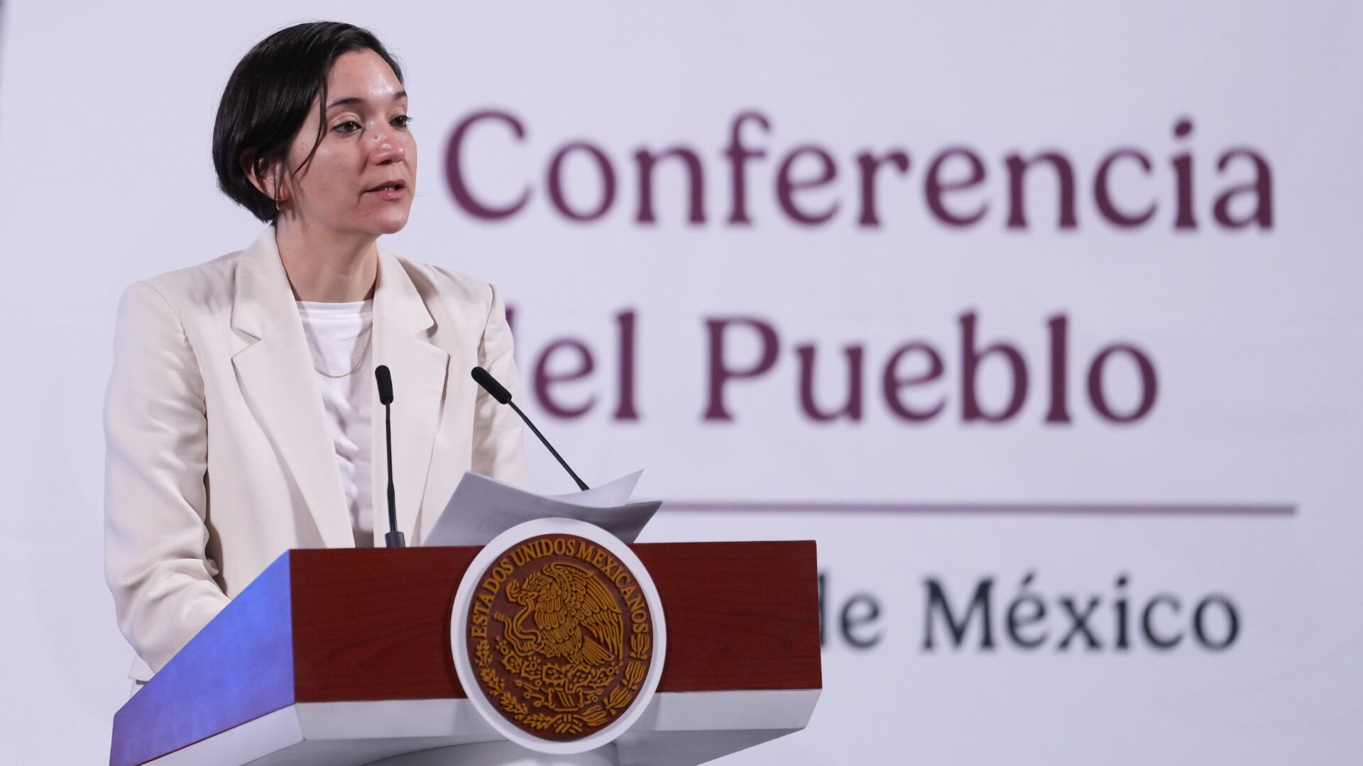 Marcela Figueroa mostró los datos preliminares hasta el pasado lunes de homicidios. | Presidencia