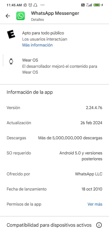 La actualización está disponible en