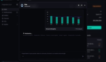 Incluye el chatbot EVA, que
