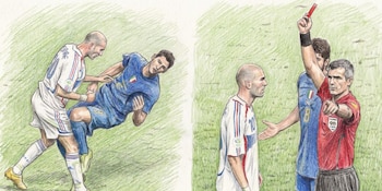 El cabezazo de Zinedine Zidane a Marco Materazzi en la final del Mundial 2006 marcó el cierre de la carrera del francés (Imagen Ilustrativa Infobae)