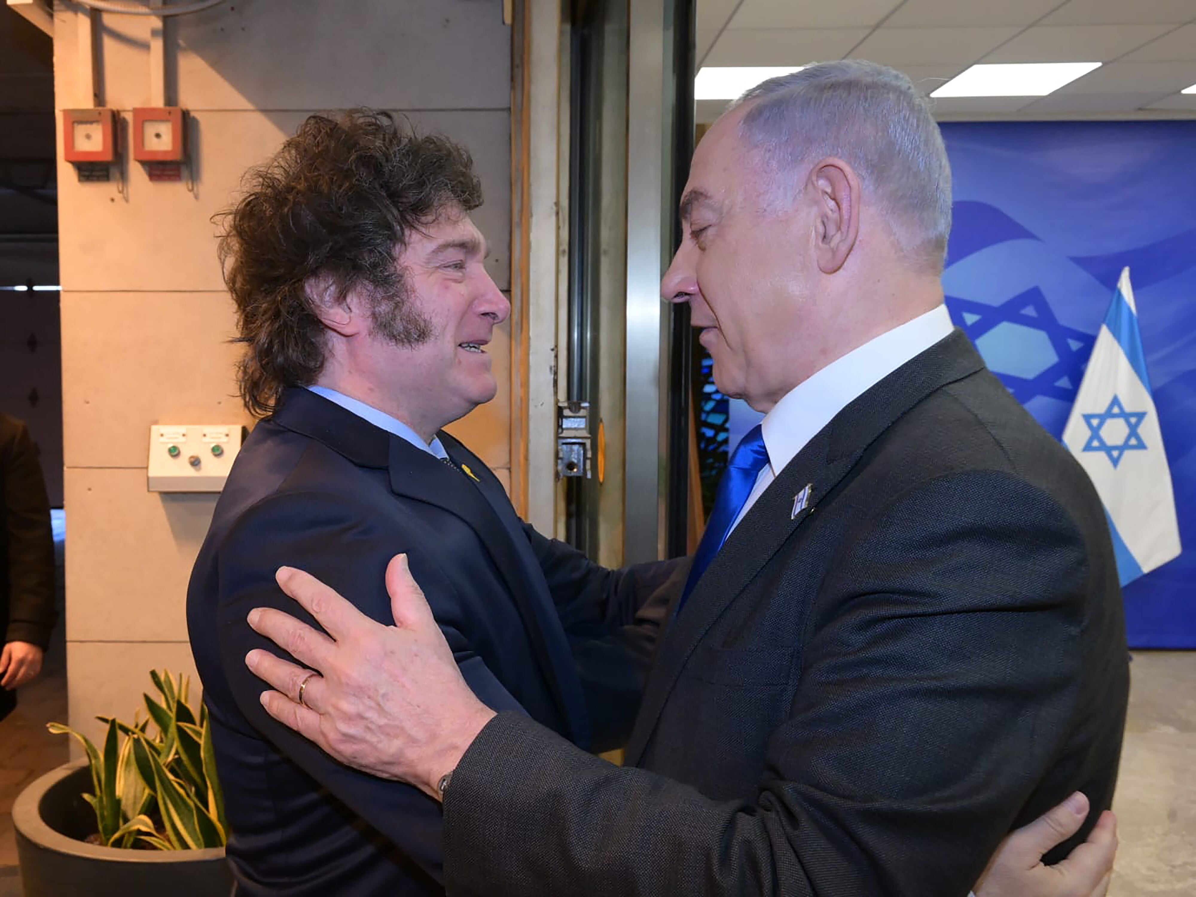 Javier Milei y Benjamín Netanyahu durante su último encuentro oficial en Jerusalén