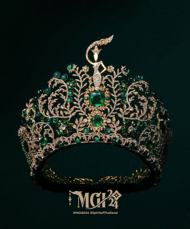 Esta es la lujosa corona de oro, esmeraldas y diamantes que recibirá la sucesora de Luciana Fuster en el Miss Grand International 2024