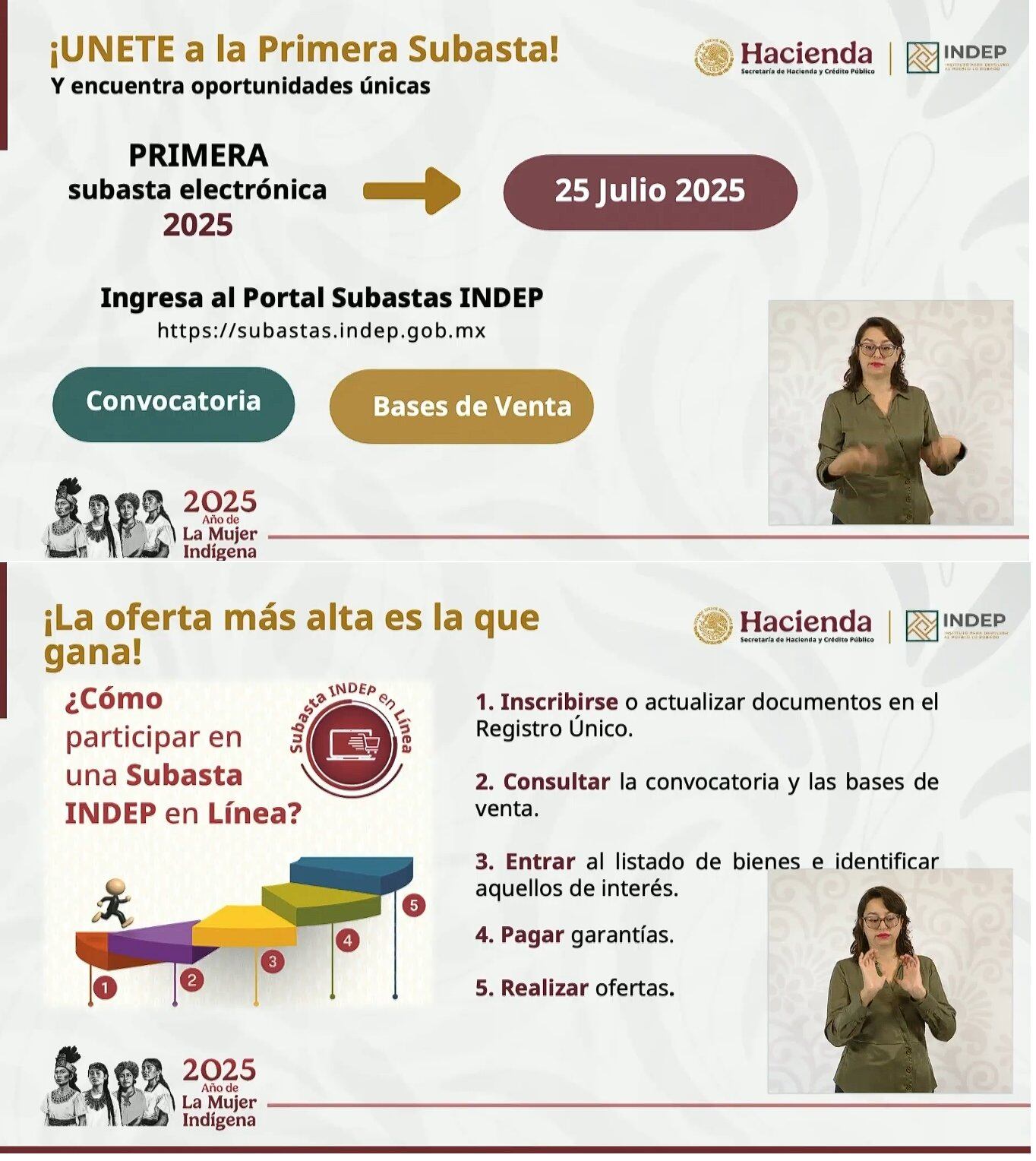 Sheinbaum anuncia regreso de subastas. (Regresan las subastas del INDEP)