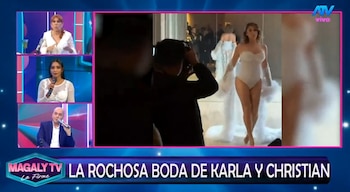 Magaly critica video de boda de Karla Tarazona y genera polémica: “No había necesidad”. Captura: Magaly TV La Firme.