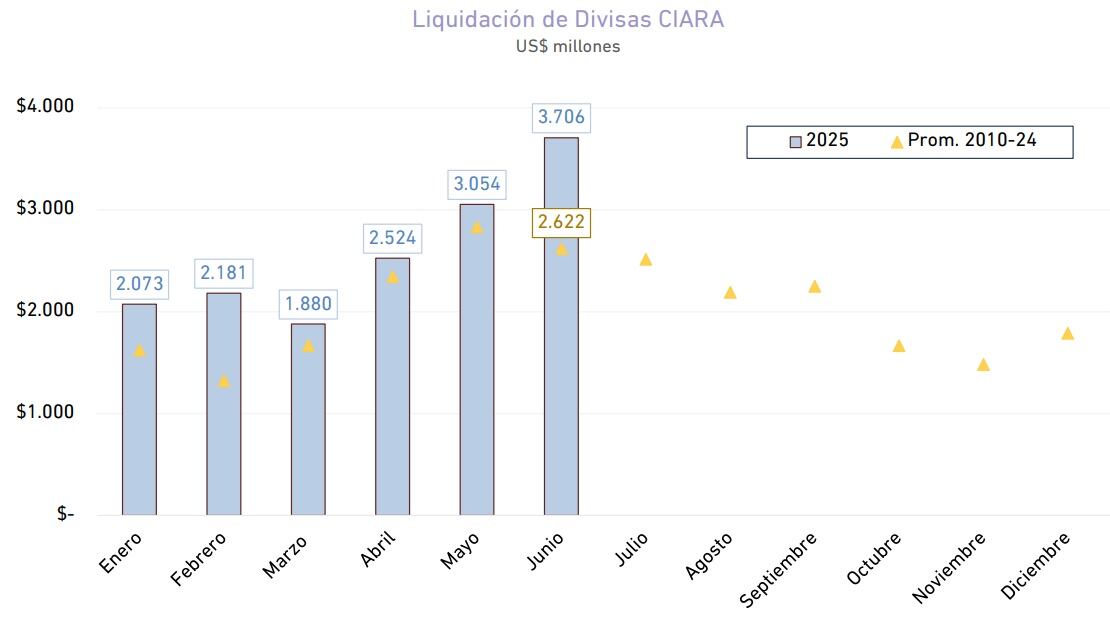 La liquidación de dólares del agro aceleró ante el fin de la ventana de retenciones más bajasFuente: Consultora PxQ