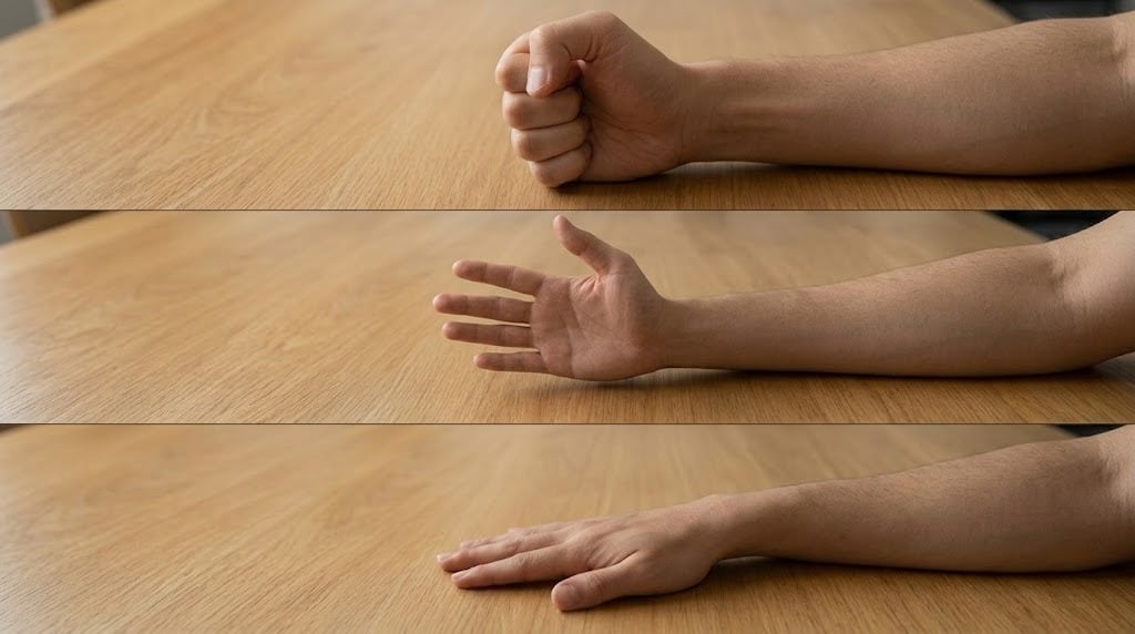 La secuencia de puño, borde y palma evalúa la capacidad de la corteza prefrontal para planificar movimientos alternados (Imagen Ilustrativa Infobae)