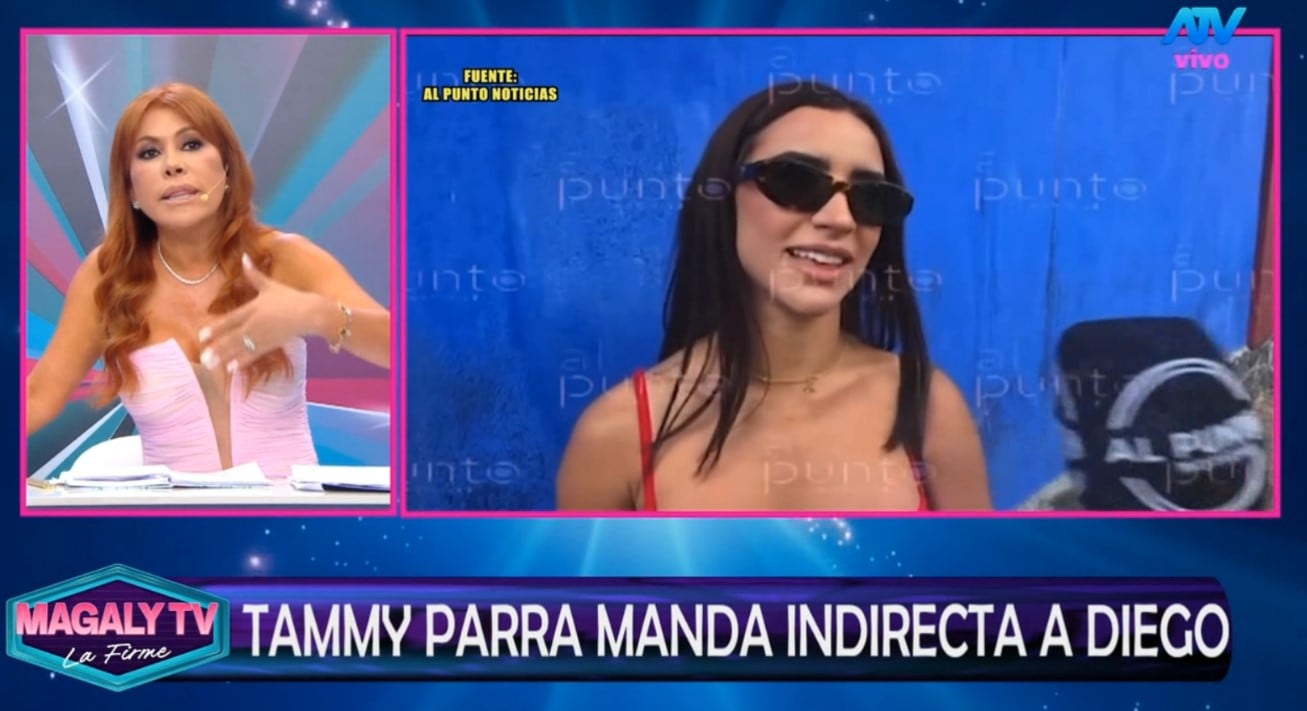 “Cada quien sabe qué hizo”: Tammy Parra responde sobre infidelidad y Magaly reacciona. Captura: Magaly TV La Firme.