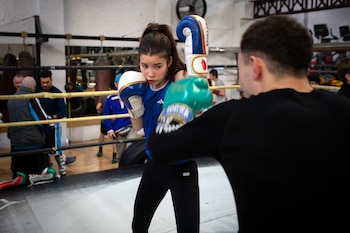 Laura Barceló entrenando en el