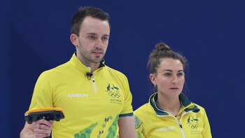 Aussie mixed doubles curling team