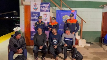 Rescate de pescadores en el mar Caribe