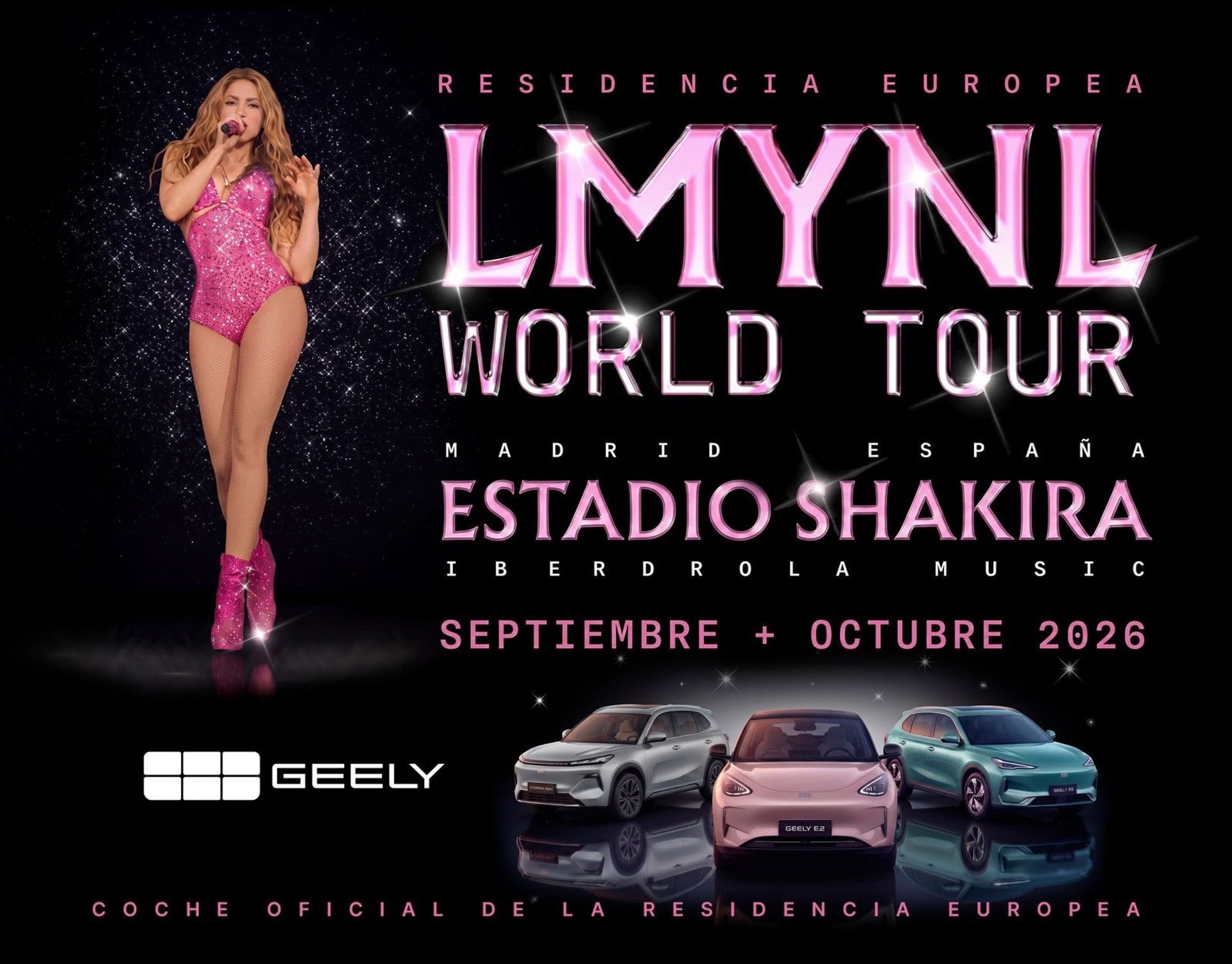 01/09/2026 Shakira cambia Ferrari por Geely: la artista colombiana escoge el E2 como coche oficial de sus conciertos en Madrid
ESPAÑA EUROPA ECONOMIA MADRID
GEELY