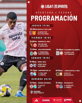 Programación de la fecha 9