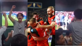 El alocado festejo de los hinchas de Argelia tras recibir el gol de Austria que los salvó de enfrentar a España en el Mundial