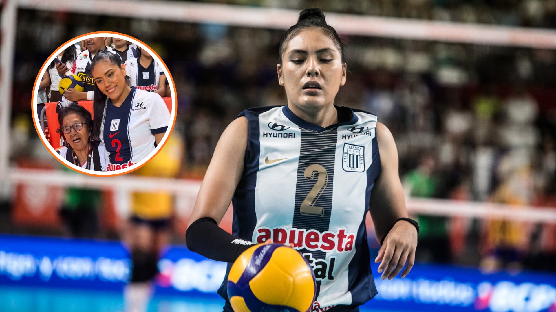 Diana de la Peña tuvo en emotivo gesto con su abuela tras el tricampeonato con Alianza Lima. Crédito: FPV
