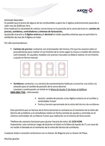 La información que recibieron las