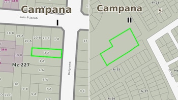 Ubicaciones de propiedades de María Soledad Calle en Campana