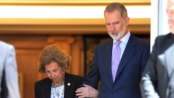 La reina Sofía, acompañada del