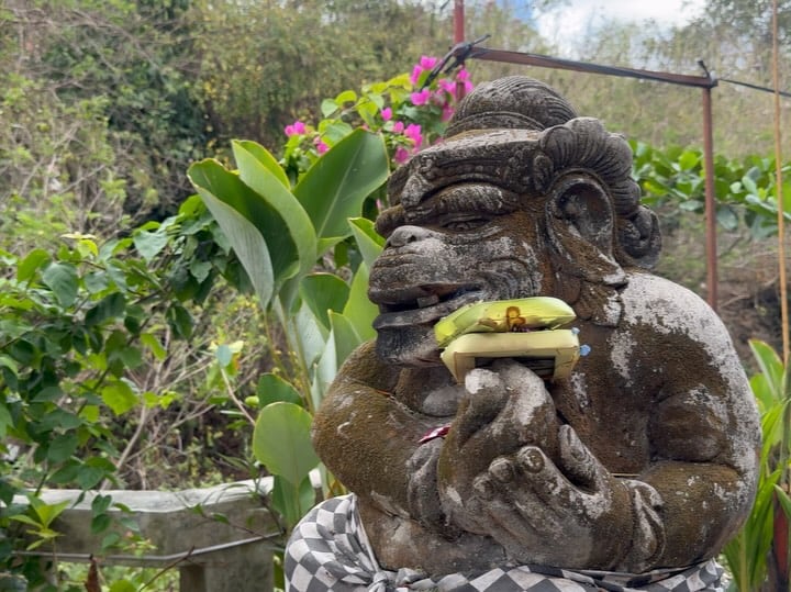 Las visitas a los templos en Bali fueron una parte importante de las vacaciones familiares