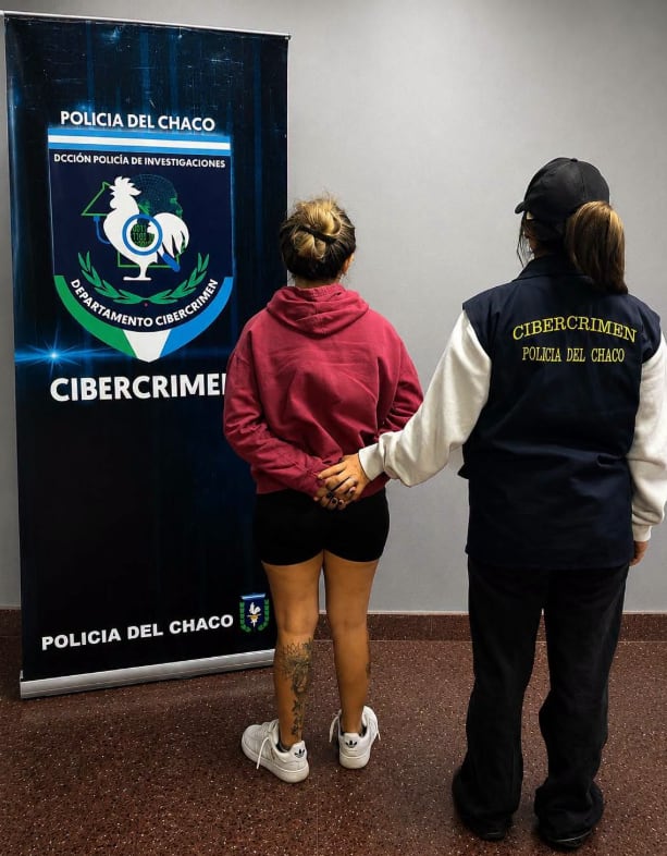 Las autoridades del Departamento Cibercrimen de la Policía de Chaco desplegó un operativo para localizar a la sospechosa (Departamento Cibercrimen Chaco)