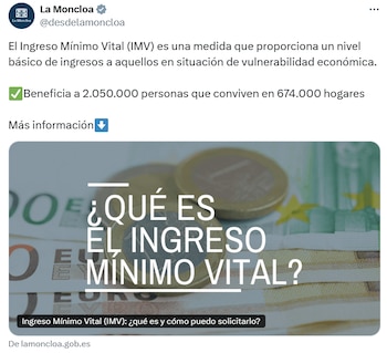 Moncloa anuncia las personas beneficiarias