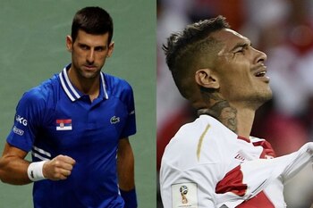Novak Djokovic y Paolo Guerrero,