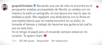 Christian Yaipén recordó su primer