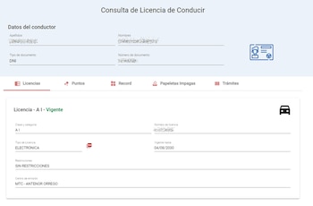 Portal único del conductor