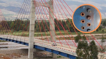 Se roban pernos del puente Comuneros I en Huancayo y vecinos alertan que el daño pone en riesgo el tránsito de vehículos y peatones
