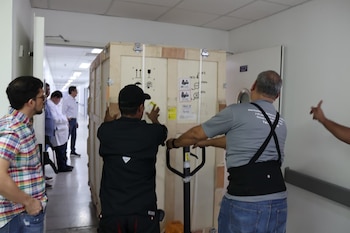 El primer robot quirúrgico llegó al Centro Hospitalario Especializado Dr. Rafael Hernández L., en David, Chiriquí. Cortesía CSS