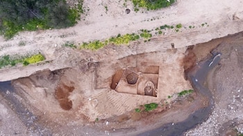 Encuentran un tesoro arqueológico enterrado