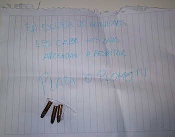 La amenaza que dejaron en