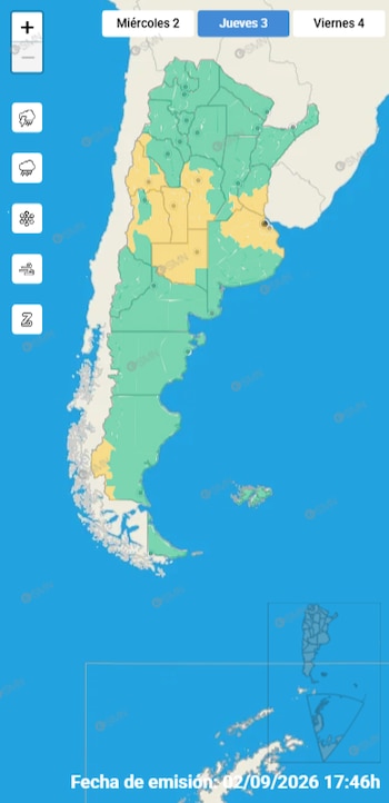Luego de jornadas primaverales, se esperan lluvias en el AMBA con alerta amarilla y luego la llegada de frío polar