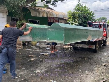 Finalmente las canoas fueron trasladas