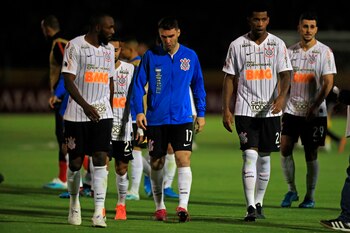 Vista de jugadores de Corinthians.