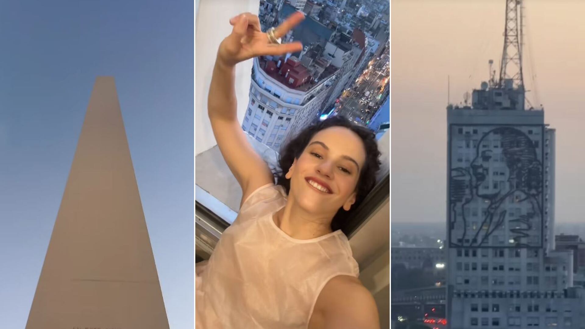 Rosalía compartió en primera persona cómo es subir al Obelisco en Buenos Aires