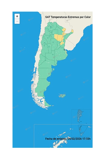 Mapa del Servicio Meteorológico Nacional