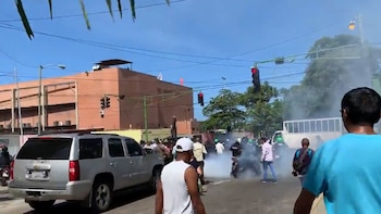 La Policía chavista reprimió con