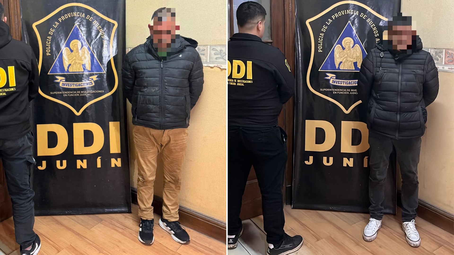 Los sospechosos tras ser detenidos