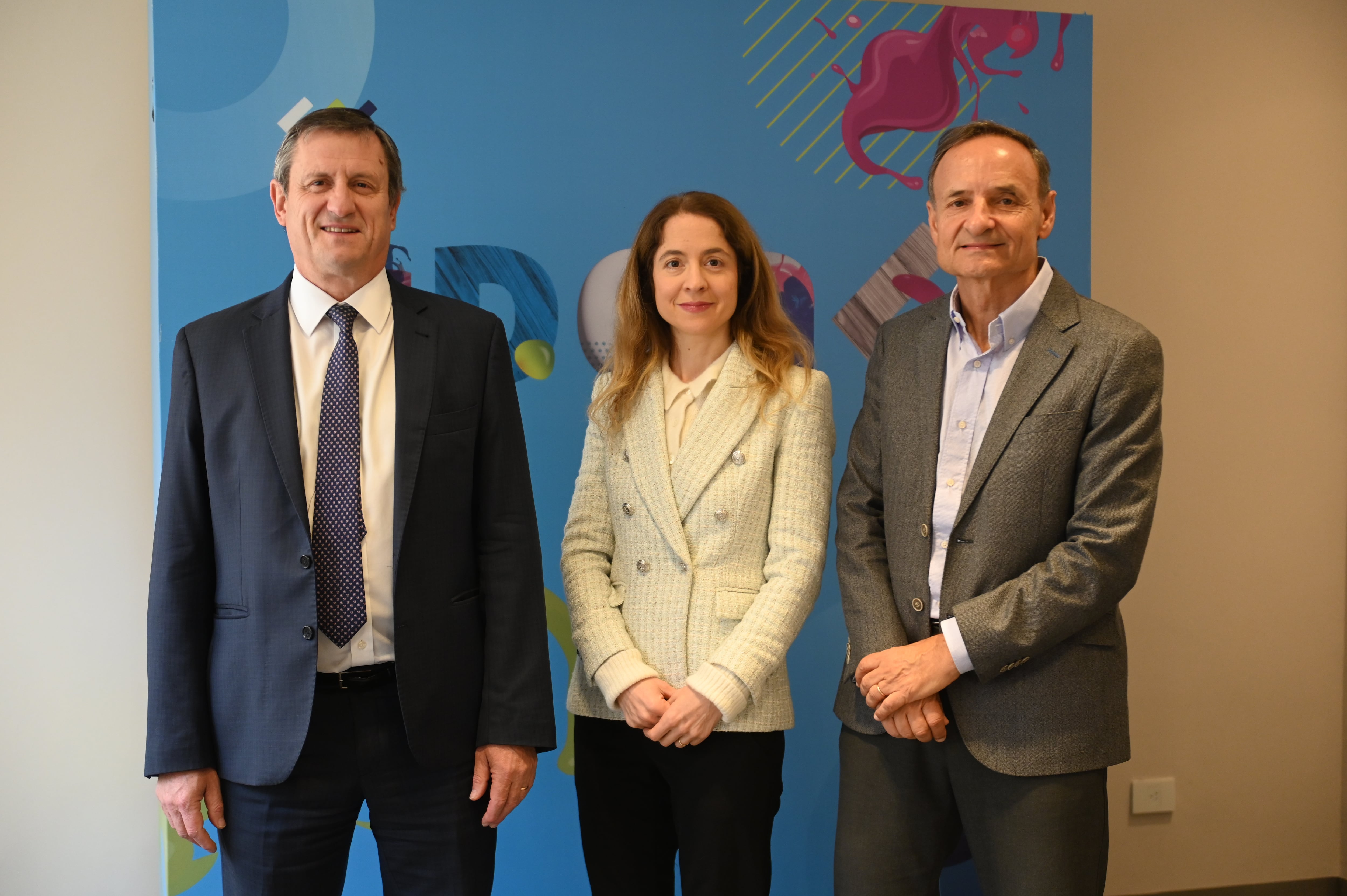 Santiago Mignone, presidente de IDEA, Luciana Paoletti, directora ejecutiva de IDEA y Fabián Kon, presidente del 62° Coloquio y CEO del Grupo Galicia (IDEA)