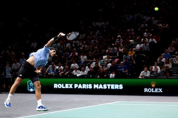 Francisco Cerúndolo en el Masters 1000 de París (Crédito: REUTERS/Stephanie Lecocq)