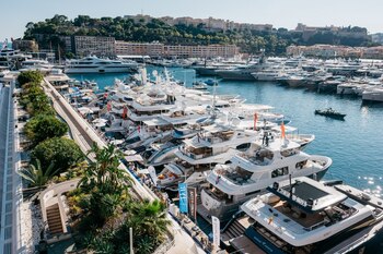 Yachts in the harbor during