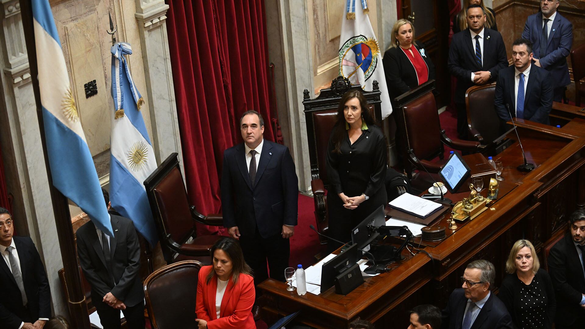 Las autoridades del Senado durante la sesión realizada este jueves (Maximiliano Luna)