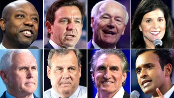 Ocho candidatos, sin Trump en