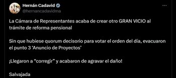 Hernán Cadavid cuestionó la aprobación