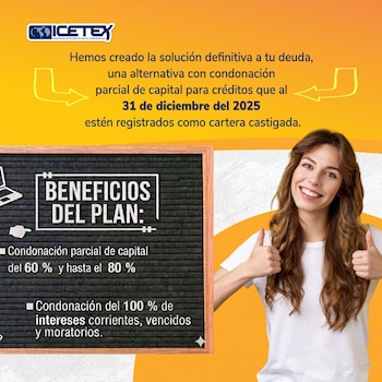 El porcentaje de condonación en la amnistía del Icetex depende del plazo del acuerdo, del valor adeudado y del tipo de población del beneficiario - crédito Icetex