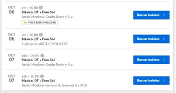 (Captura de pantalla/Ticketmaster)